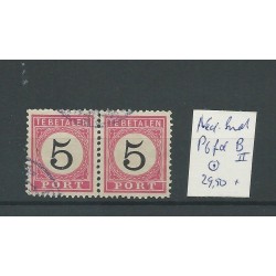 Dutch East Indies  P6fd-B in pair  VFU/used CV 29,5 €