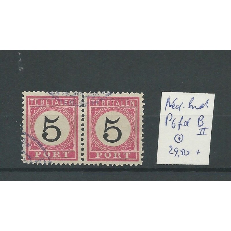 Dutch East Indies  P6fd-B in pair  VFU/used CV 29,5 €