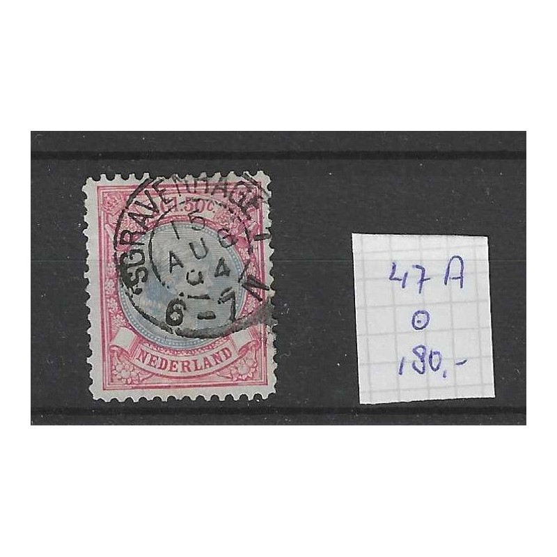 Nederland 47A  Wilhelmina "GRAVENHAGE-1 1894"  VFU/gebr  CV  190 €