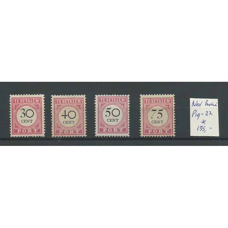 Dutch East Indies  P19-22 Postage due 1892  MH/unused   CV  135 €
