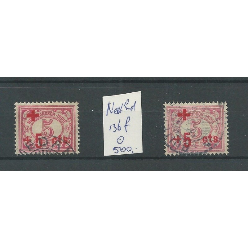 Dutch East Indies  136f  OPDRUKAFWIJKING  VFU/used  CV  500 €