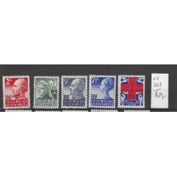 Nederland  203-207 Rode Kruis  MNH/postfris CV 75 €