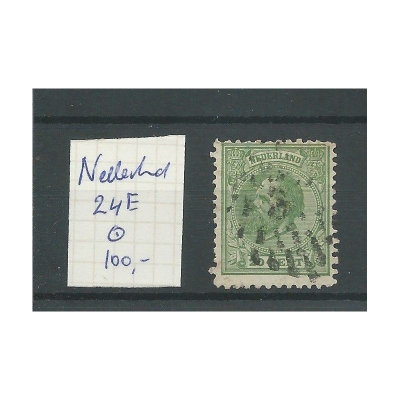 Netherlands  24E Willem III 1872 VFU/used  CV  100 €