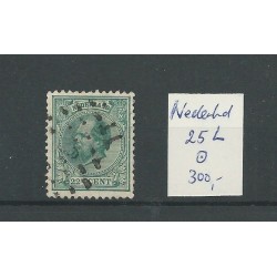 Nederland  25L Willem III 1872 VFU/gebr  CV  300 €