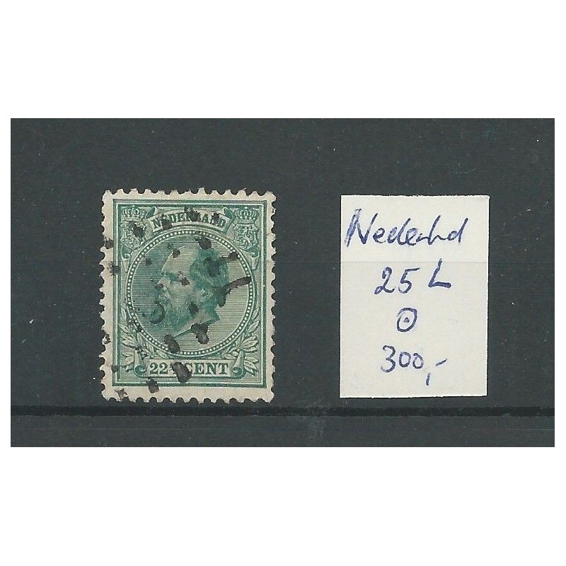 Netherlands  25L Willem III 1872 VFU/used  CV  300 €