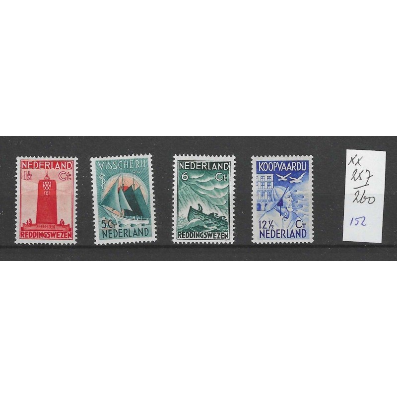 Netherlands  257-260 Zeemanszegels  MNH CV 152 €