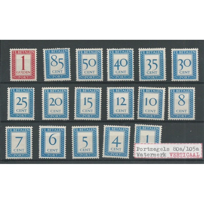 Netherlands P80a-P105a Vertical wm  MNH CV 220 € deels nieuwe gom