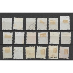 Netherlands  R1-18 Two-sided Syncopated perforation z. wm VFU/used CV 360 €