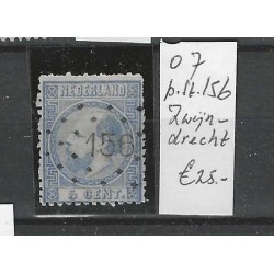 Netherlands 7II  with numeral dot cancel 156  VFU/used  CV 25+ €