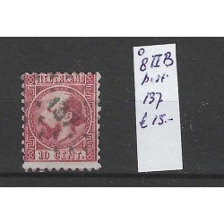 Netherlands 8II-B  with numeral dot cancel 137  VFU/used  CV 30 €