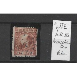 Netherlands 9II-E  with numeral dot cancel 122  VFU/used  CV 60 €