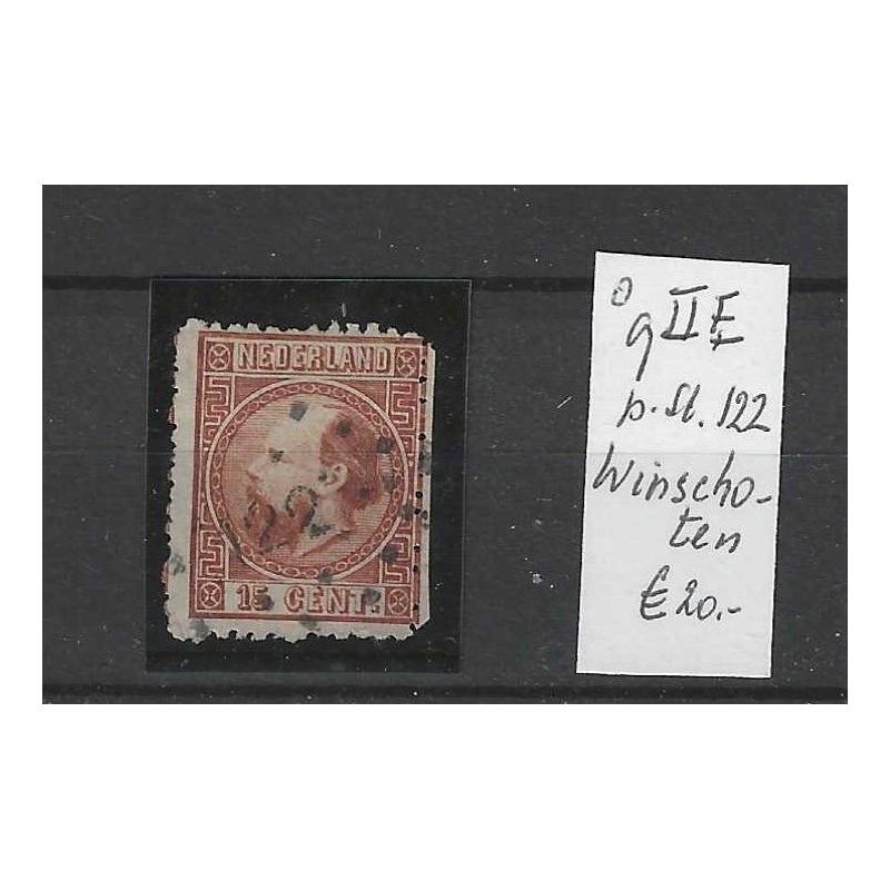 Netherlands 9II-E  with numeral dot cancel 122  VFU/used  CV 60 €