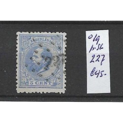Netherlands 19   with numeral dot cancel 227  VFU/used  CV 45 €