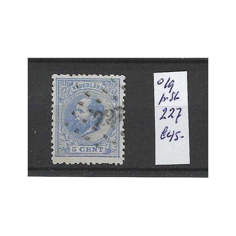 Nederland 19   met puntstempel 227  VFU/gebr  CV 45 €