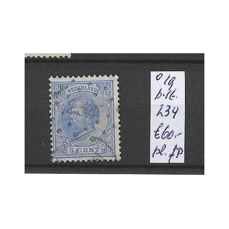 Netherlands 19  with numeral dot cancel 234  VFU/used  CV 60 €