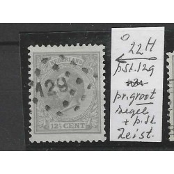 Netherlands 22  with numeral dot cancel 129 "Lange Slag" VFU/used  CV 10+ €