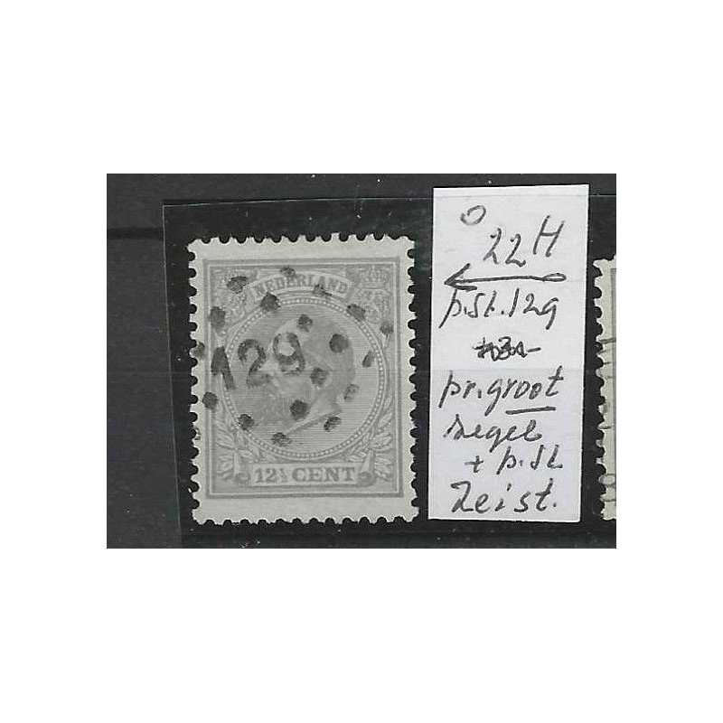 Nederland 22  met puntstempel 129 "Lange Slag" VFU/gebr  CV 10+ €