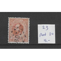 Netherlands 23  with numeral dot cancel 80 VFU/used  CV 20 €