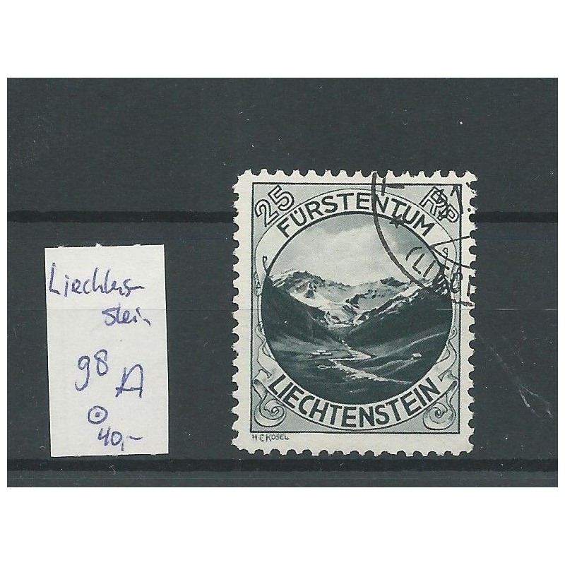 Liechtenstein 98A Landschaften & Fürsten  VFU/gebr  CV 50 €