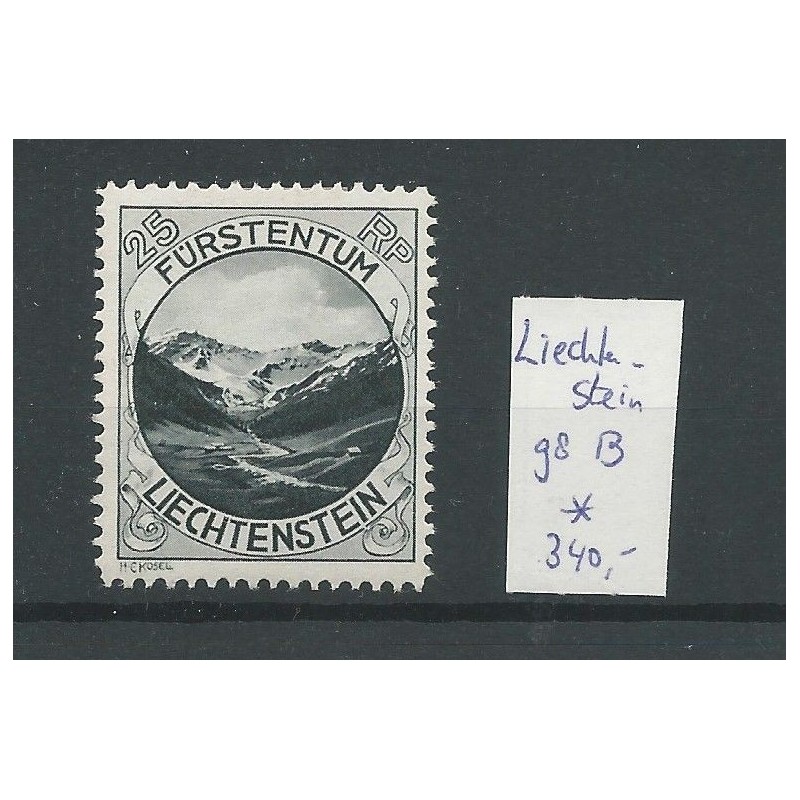 Liechtenstein 98B Landschaften & Fürsten  MH/ongebr  CV 400 €