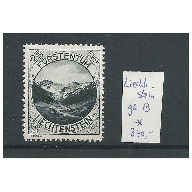 Liechtenstein 98B Landschaften & Fürsten  MH/unused  CV 400 €