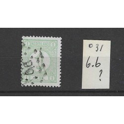 Netherlands 31  with numeral dot cancel 6.6   VFU/used CV -,- €