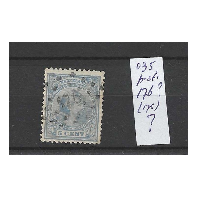 Netherlands 35 with numeral dot cancel 176 VFU/used CV 150 €
