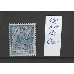 Netherlands 35 with numeral dot cancel 182 VFU/used CV 30 €