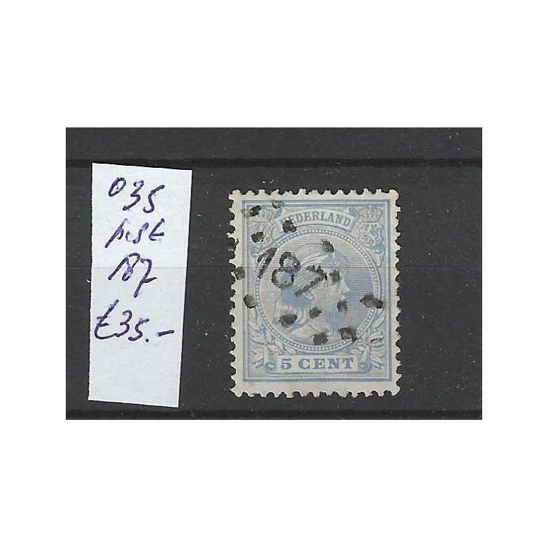 Netherlands 35 with numeral dot cancel 187 VFU/used CV 35 €