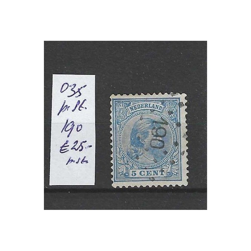 Nederland 35 met puntstempel 190 VFU/gebruikt CV 25 €