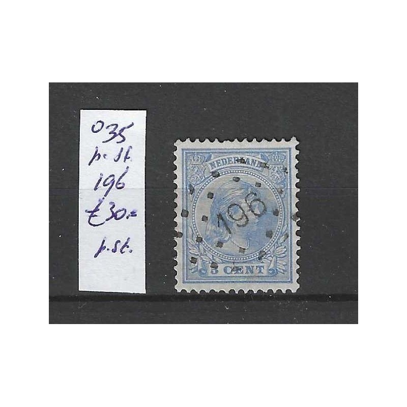 Nederland 35 met puntstempel 196 VFU/gebruikt CV 30 €