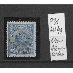 Netherlands 35 with numeral dot cancel 199 VFU/used CV 40 €