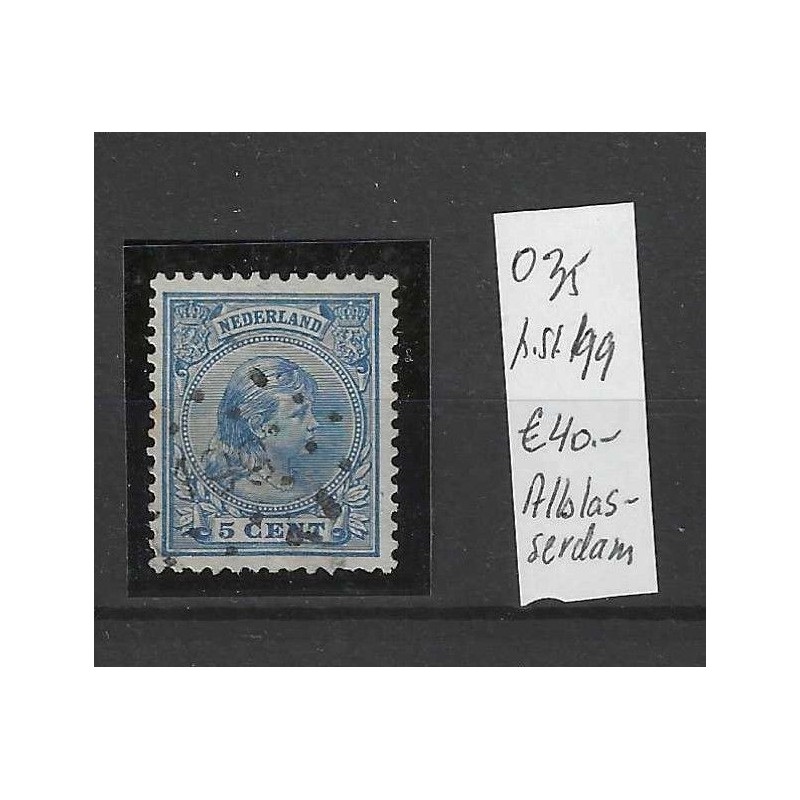 Netherlands 35 with numeral dot cancel 199 VFU/used CV 40 €