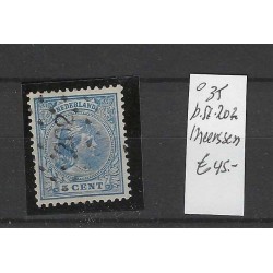 Netherlands 35 with numeral dot cancel 202 VFU/used CV 45 €