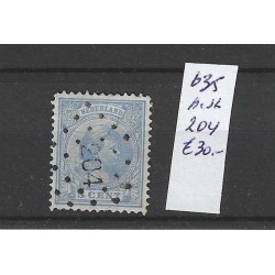 Netherlands 35 with numeral dot cancel 204 VFU/used CV 30 €