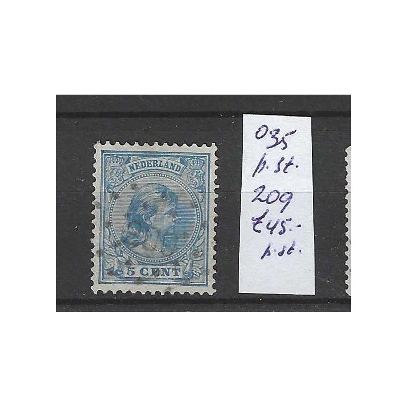 Netherlands 35 with numeral dot cancel 209 VFU/used CV 45 €