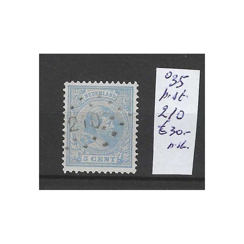 Netherlands 35 with numeral dot cancel 210 VFU/used CV 30 €
