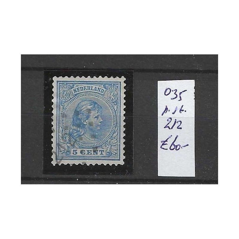 Netherlands 35 with numeral dot cancel 212 VFU/used CV 60 €