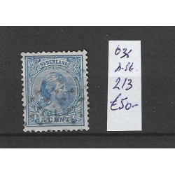 Netherlands 35 with numeral dot cancel 213 VFU/used CV 50 €