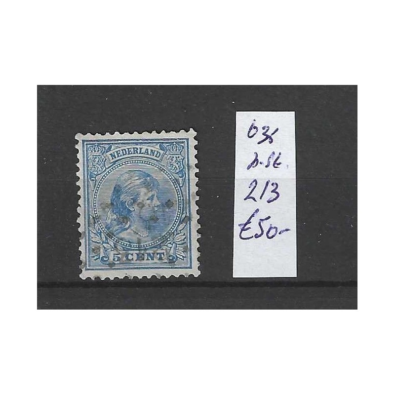 Netherlands 35 with numeral dot cancel 213 VFU/used CV 50 €