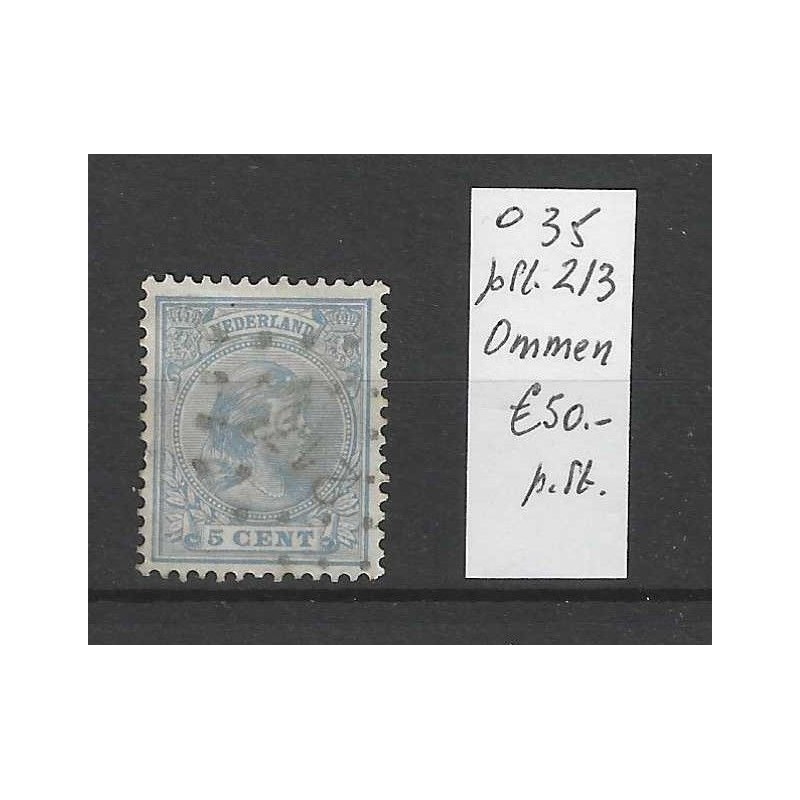 Netherlands 35 with numeral dot cancel 213 VFU/used CV 50 €