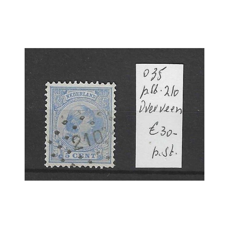 Netherlands 35 with numeral dot cancel 210 VFU/used CV 30 €