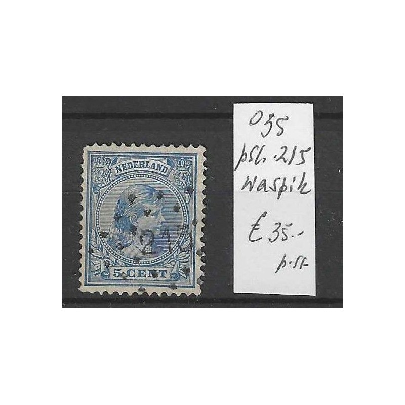 Netherlands 35 with numeral dot cancel 215 VFU/used CV 35 €