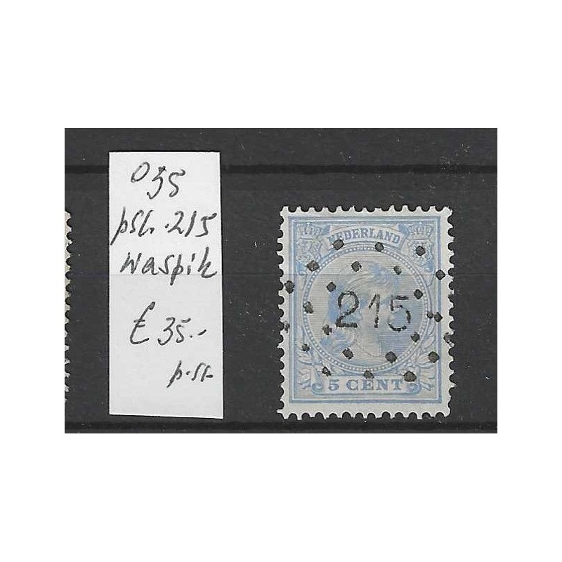 Netherlands 35 with numeral dot cancel 215 VFU/used CV 35 €