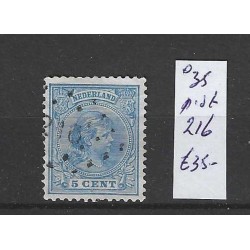 Netherlands 35 with numeral dot cancel 216 VFU/used CV 35 €