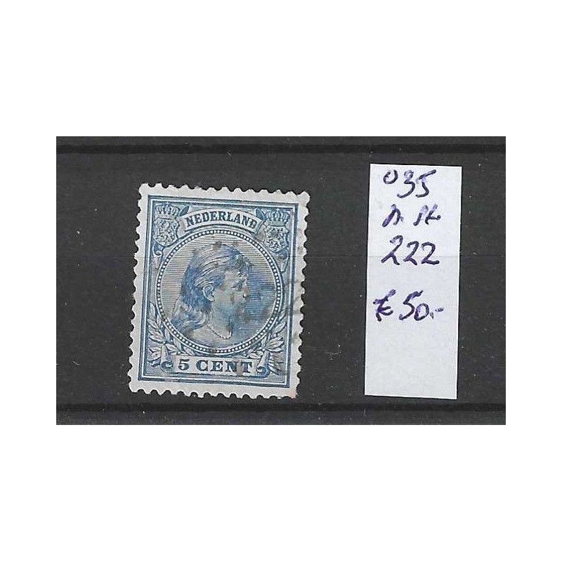 Nederland 35 met puntstempel 222  VFU/gebruikt CV 50 €