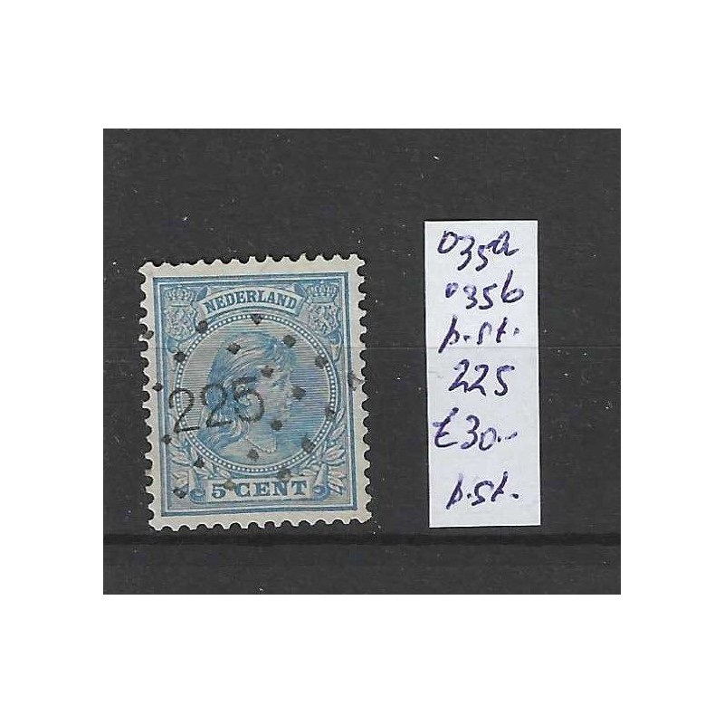 Netherlands 35 with numeral dot cancel 225  VFU/used CV 30 €