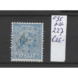 Netherlands 35 with numeral dot cancel 227  VFU/used CV 25 €
