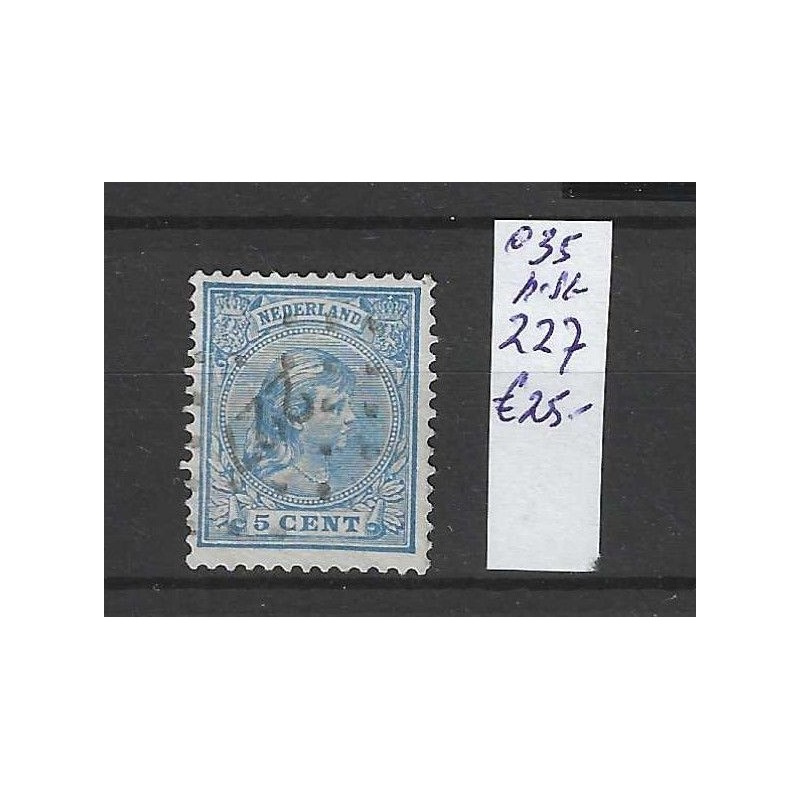 Nederland 35 met puntstempel 227  VFU/gebruikt CV 25 €