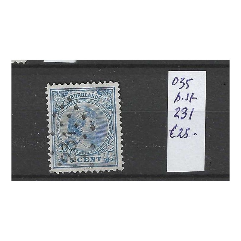 Nederland 35 met puntstempel 231  VFU/gebruikt CV 25 €